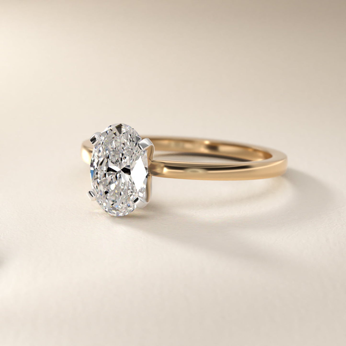 Comfort Fit Solitaire Engagement Ring In 14K Yellow Gold By James Allen - Oval Center