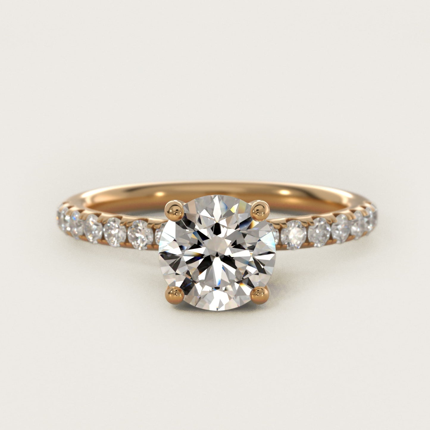 Crown PavŽ Hidden Halo Diamond Engagement Ring In 18k Yellow Gold By James Allen - Round Center