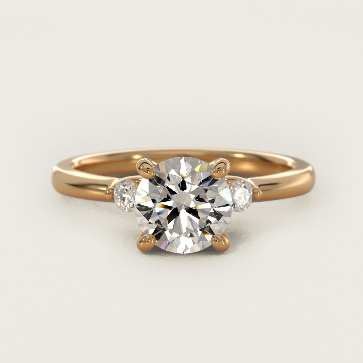 Dainty Diamond Engagement Ring in 18k Yellow Gold (1/10 ct. tw.) - Round Center