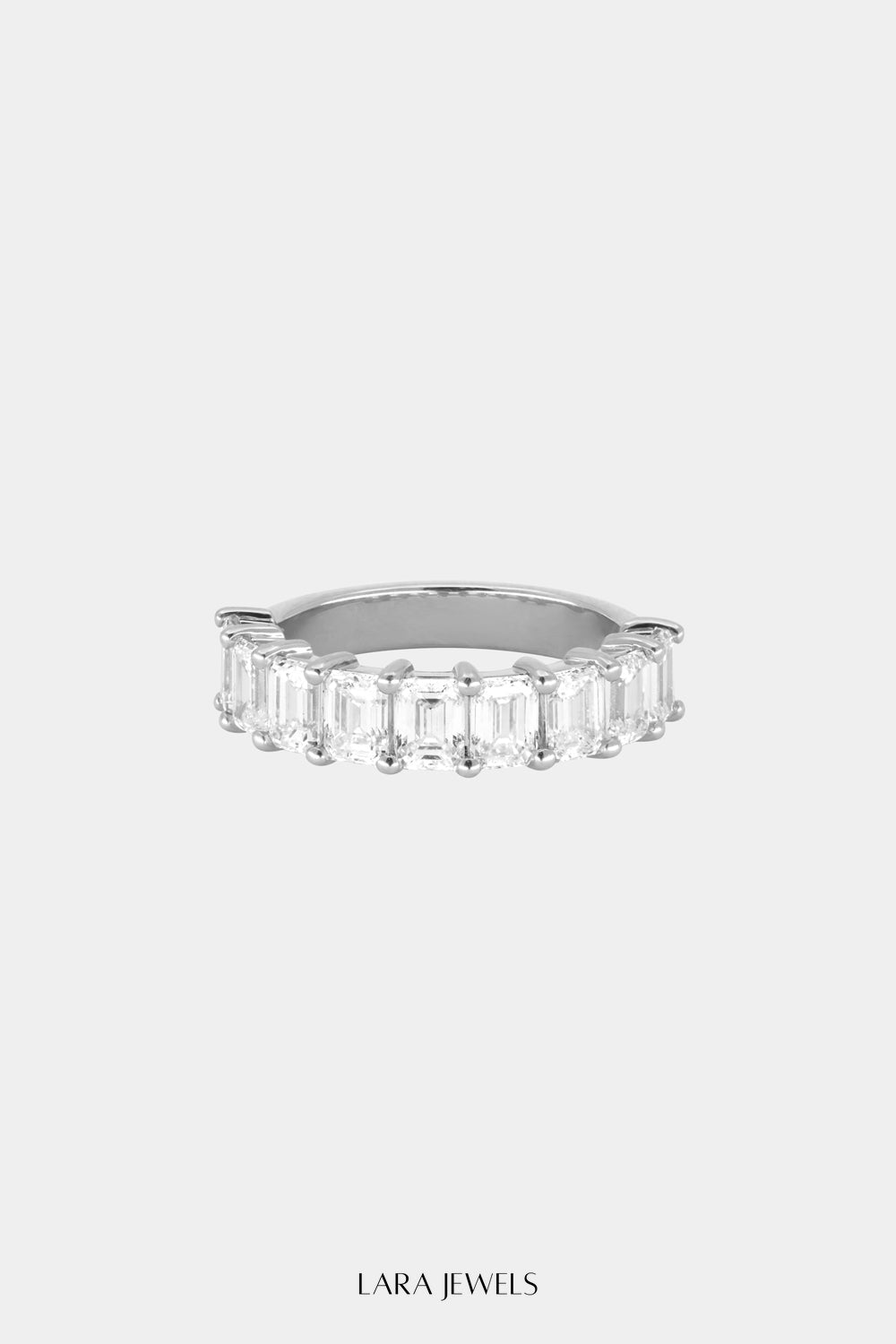Emerald Diamond Half Band Gold - Detail