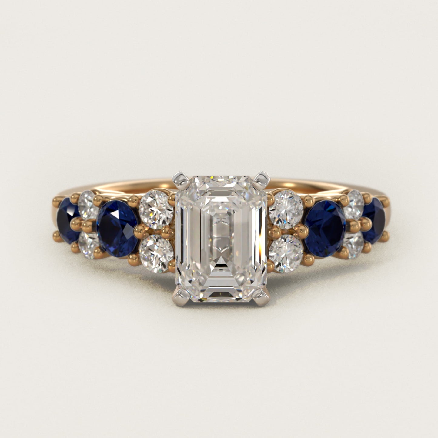 Garland Sapphire and Diamond Engagement Ring in 14K Yellow Gold - Emerald Center