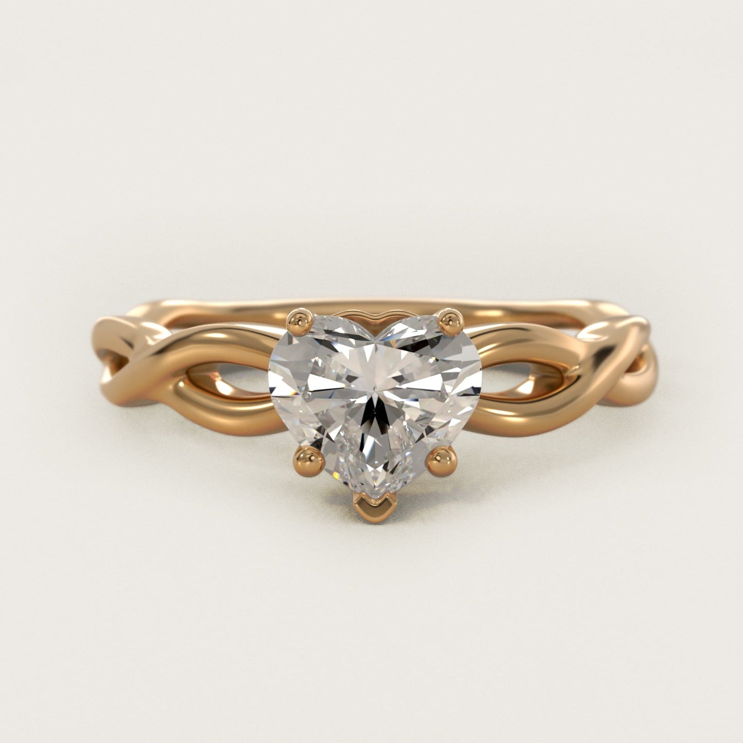 Infinity Solitaire Engagement Ring In 18k Yellow Gold By James Allen - Heart Center