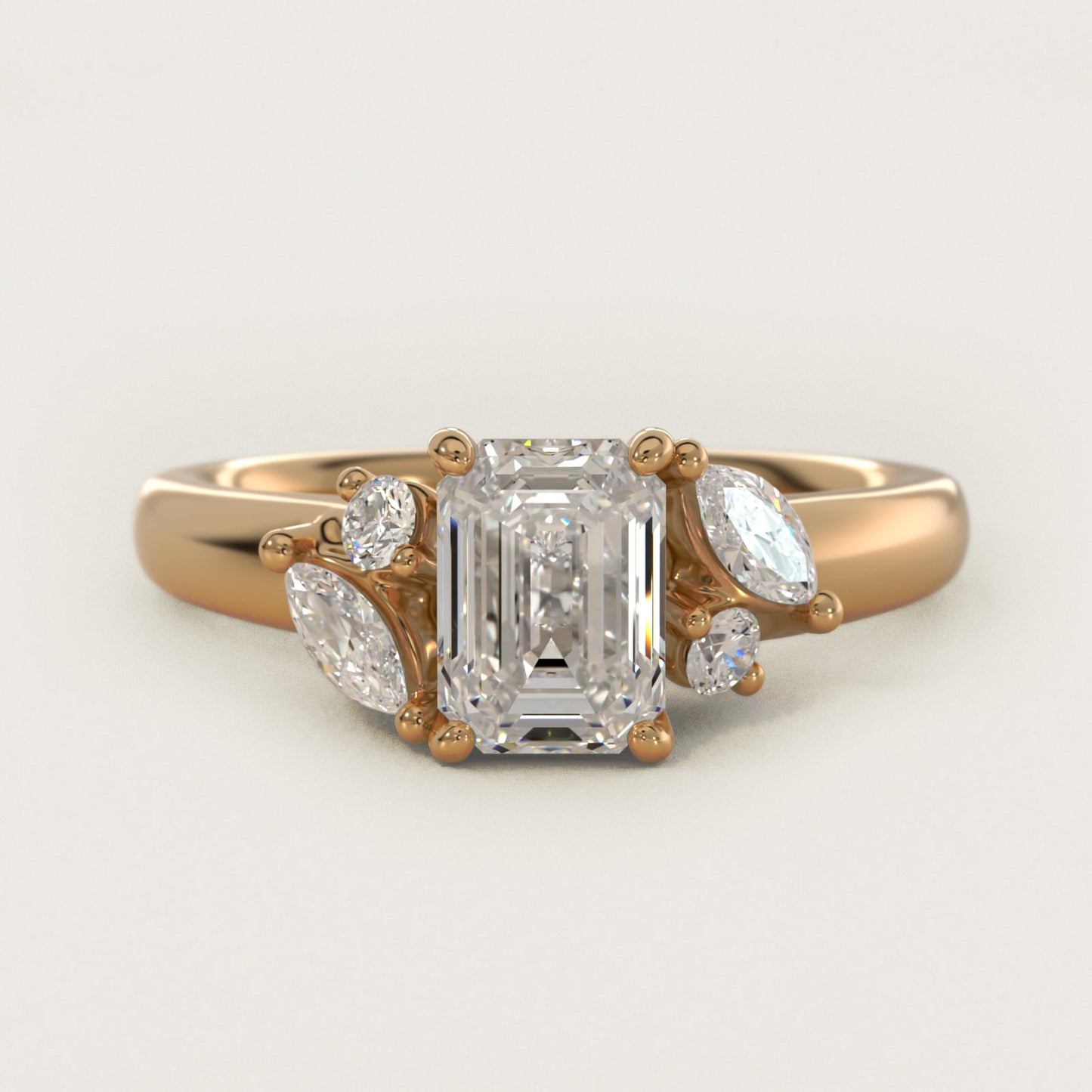 J'adore Le Jardin Diamond Engagement Ring in 14k Yellow Gold (1/5 ct. tw.) - Emerald Center