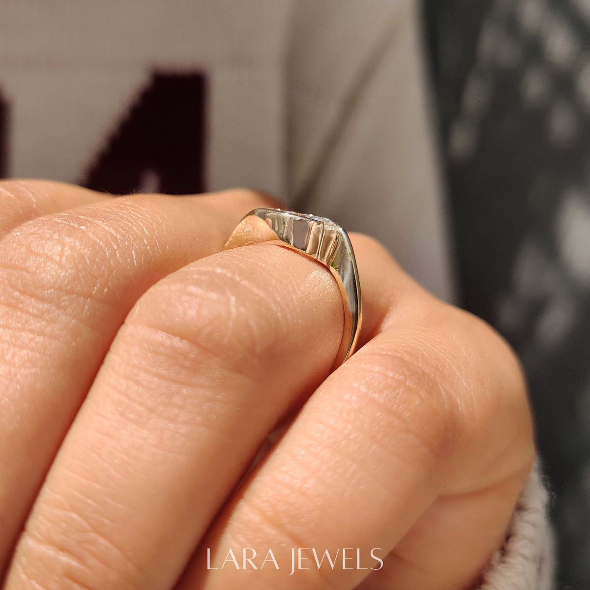 Lab grown marquise engagement ring in Bypass Setting, available in Silver. IGI certified, ethically sourced, handcrafted at Lara Jewels.
