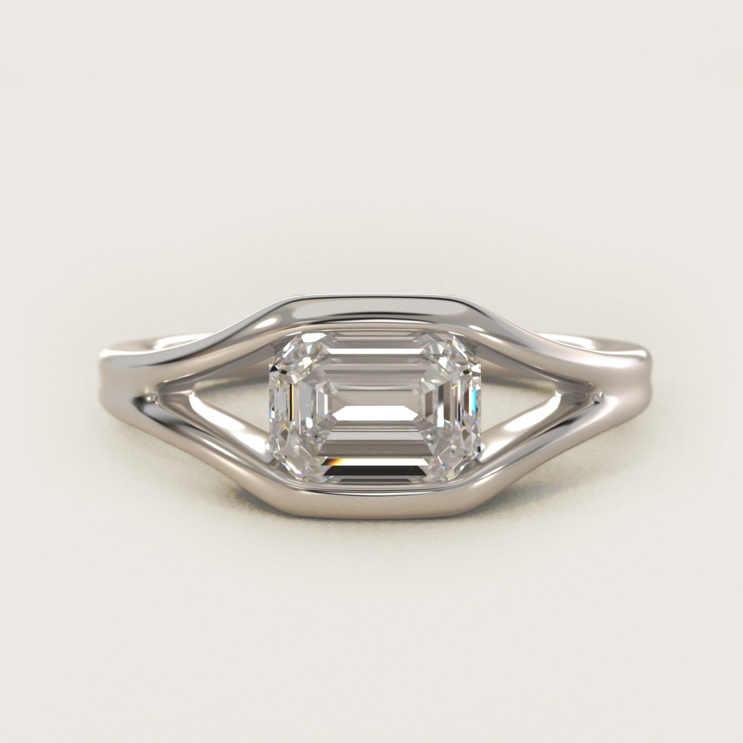 Oculus Solitaire Engagement Ring In Platinum By James Allen - Emerald Center