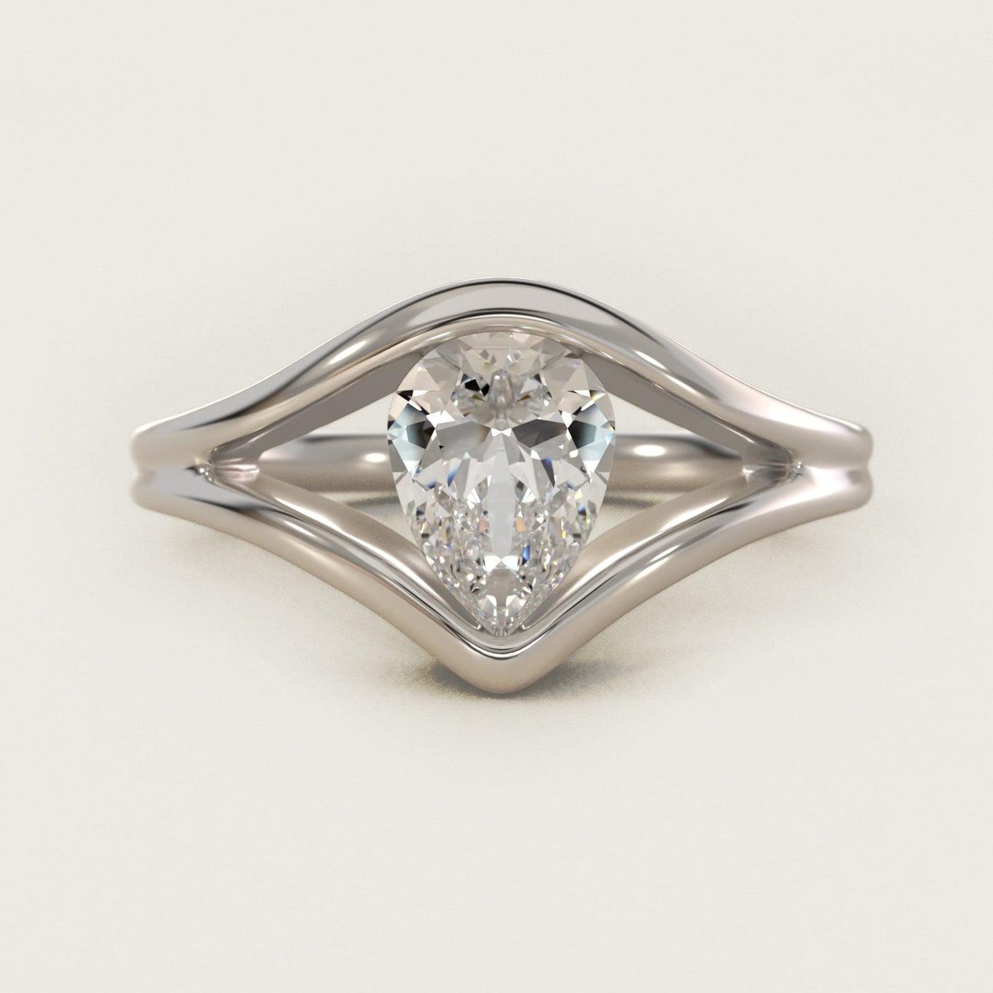 Oculus Solitaire Engagement Ring In Platinum By James Allen - Pear Center