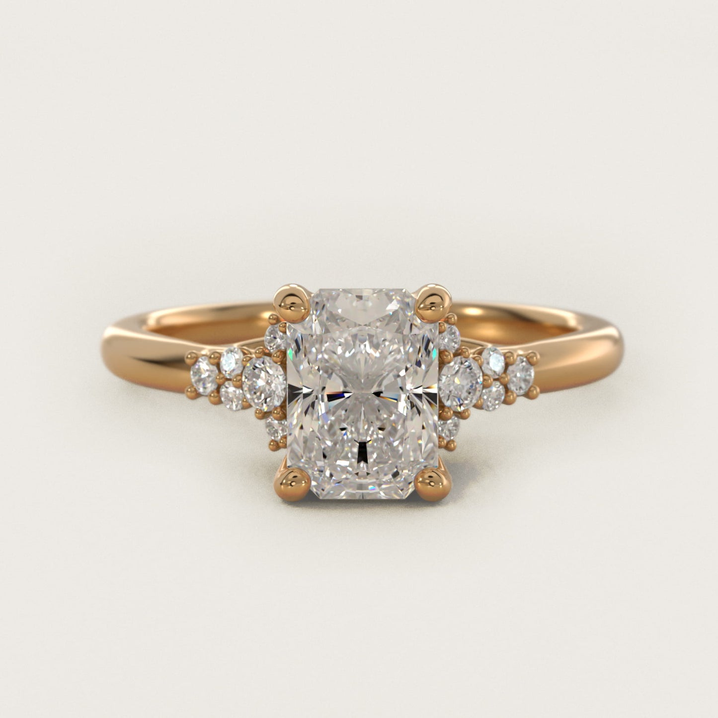 Petite Constellations Diamond Engagement Ring in 14k Yellow Gold (1/8 ct. tw.) - Radiant Center