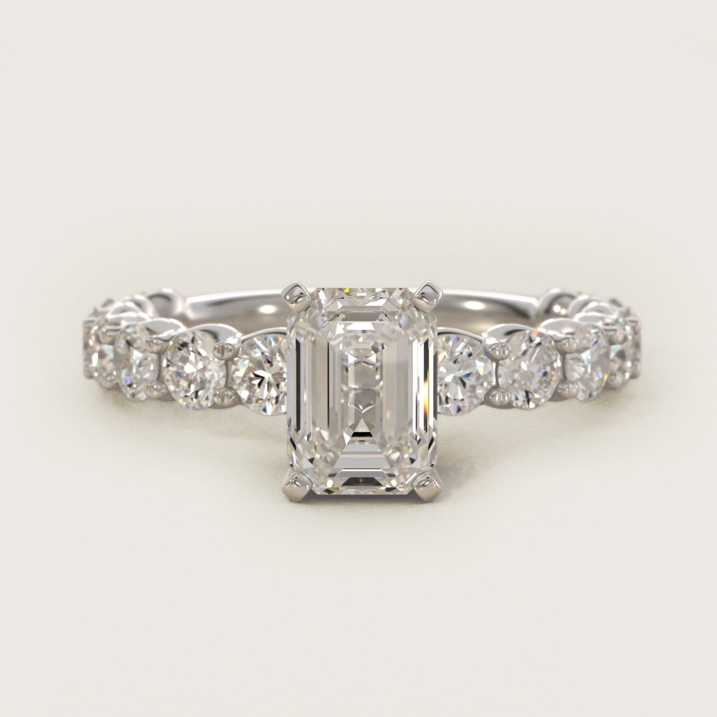 Selene Diamond Engagement Ring in Platinum (1 1/3 ct. tw.) - Emerald Center