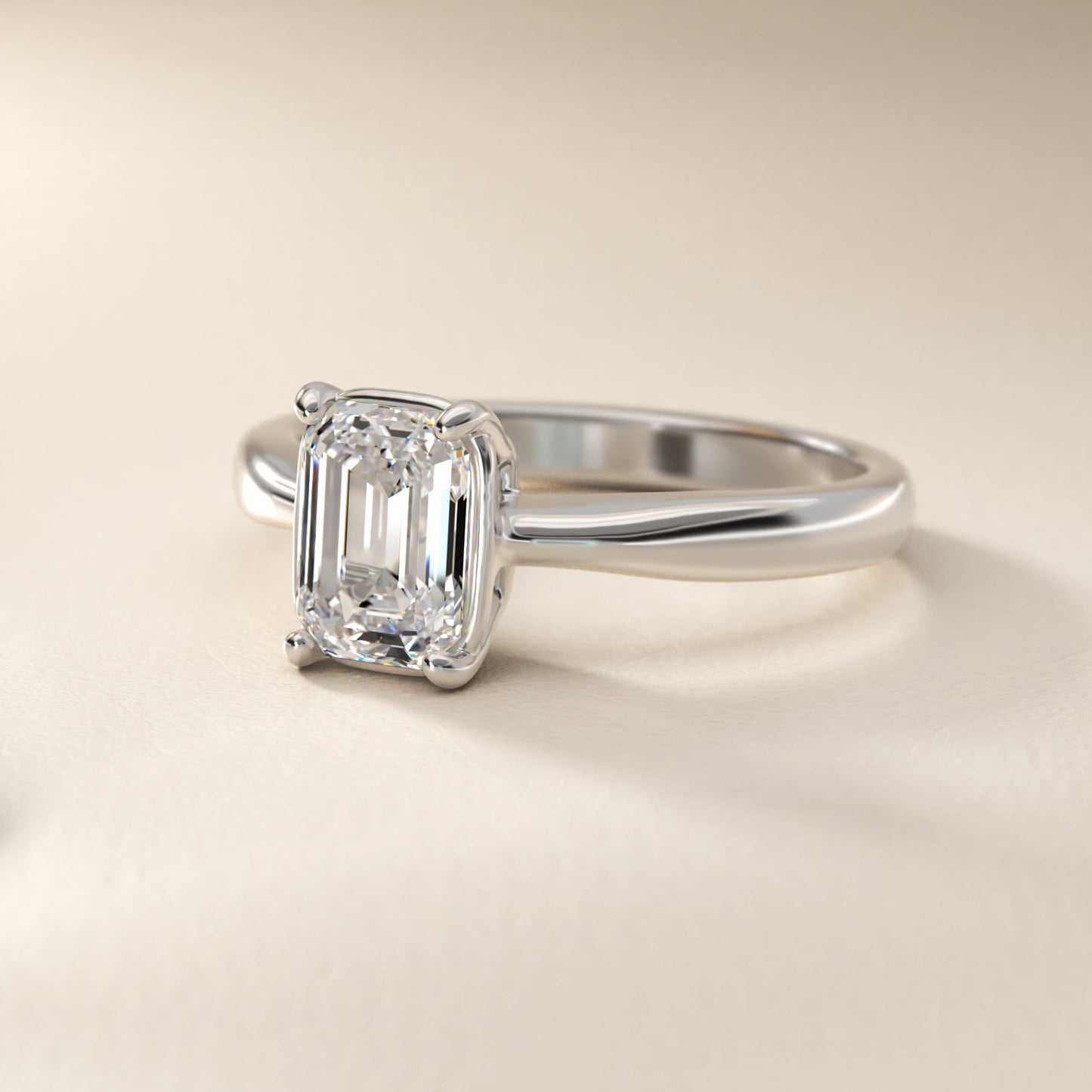 Solitaire Engagement Ring With Wire Basket In Platinum By James Allen - Emerald Center