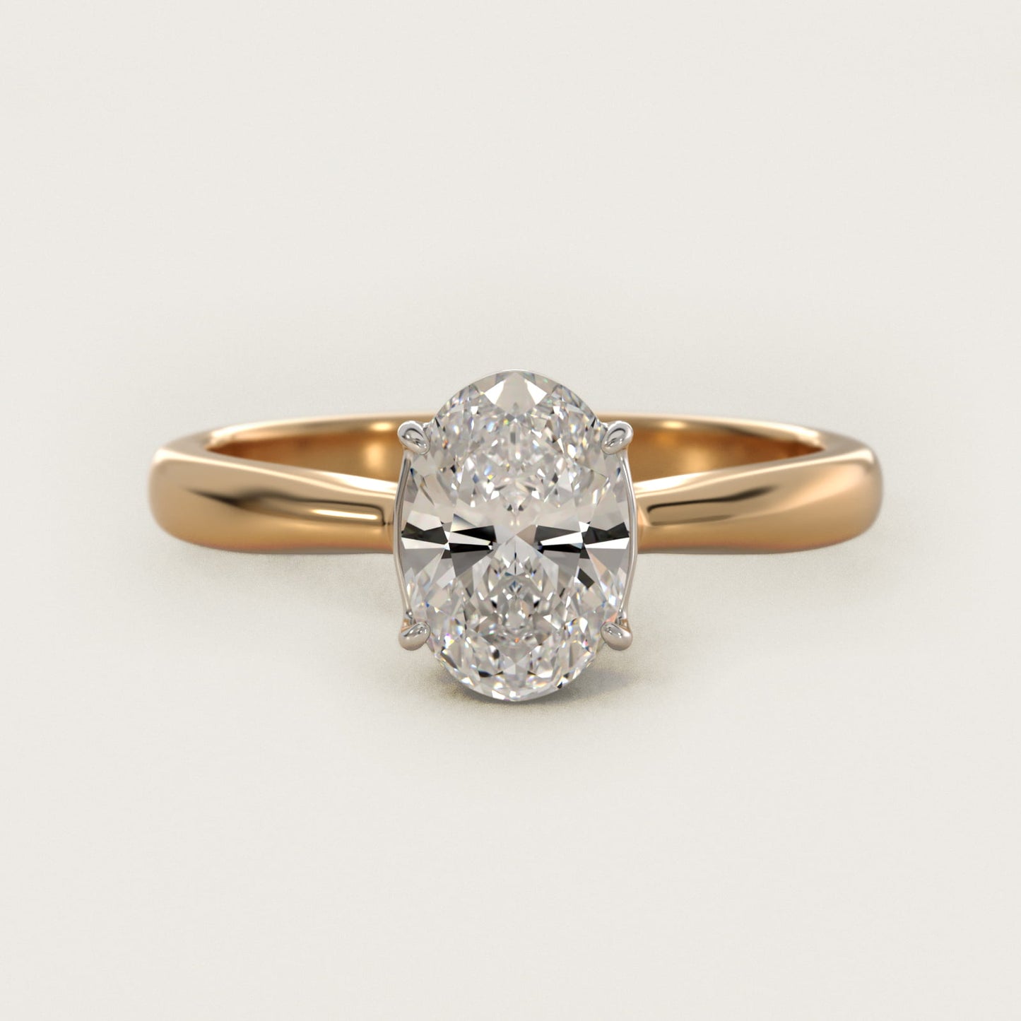 Solitaire Engagement Ring With Wire Basket In 14K Yellow Gold By James Allen - Oval Center