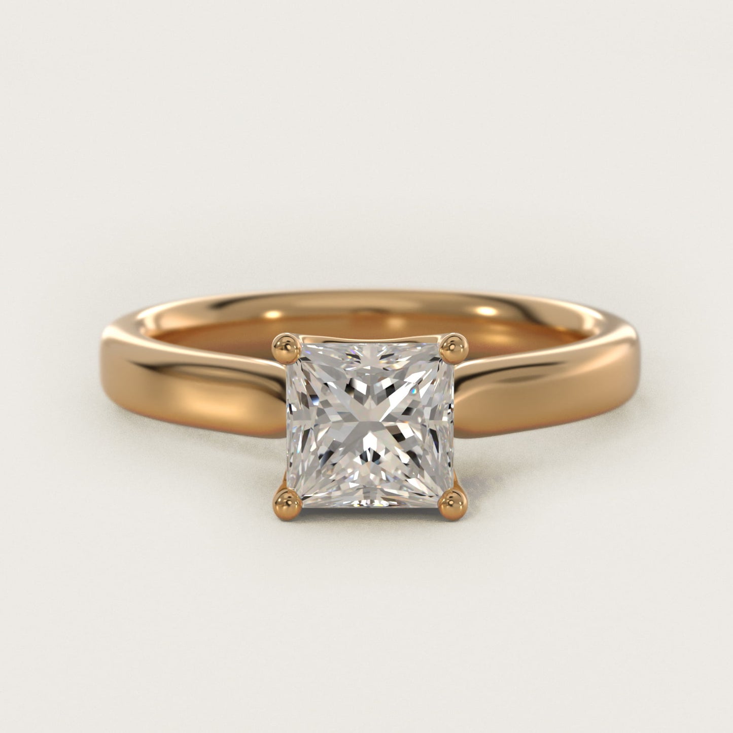 Solitaire Engagement Ring With Intricate Basket In 18k Yellow Gold By James Allen - Princess Center