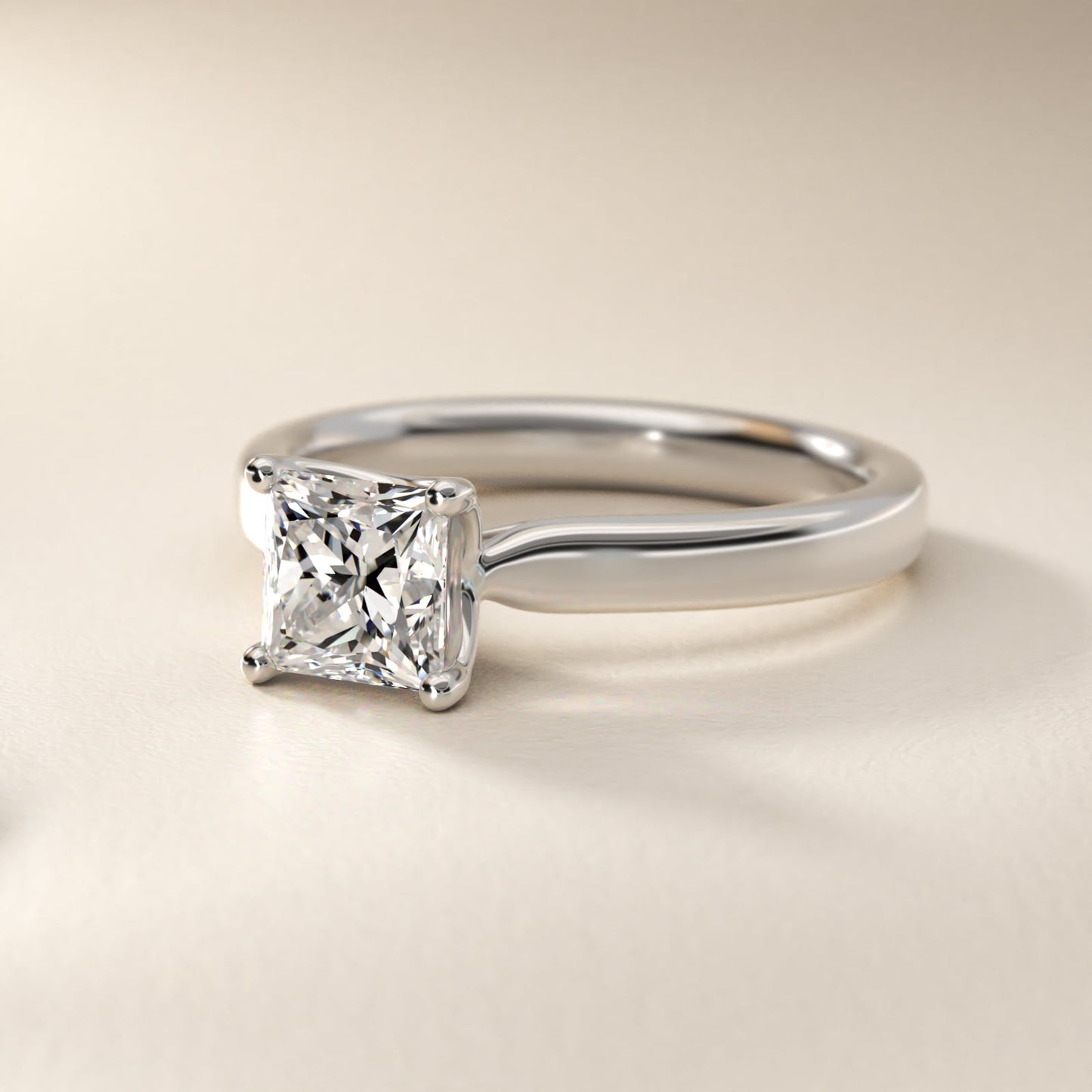 Solitaire Engagement Ring With Intricate Basket In Platinum By James Allen - Princess Center