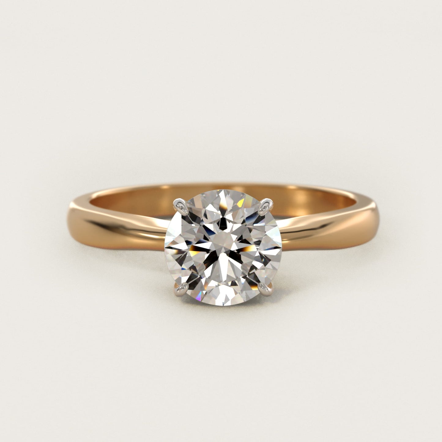 Solitaire Engagement Ring With Wire Basket In 14K Yellow Gold By James Allen - Round Center
