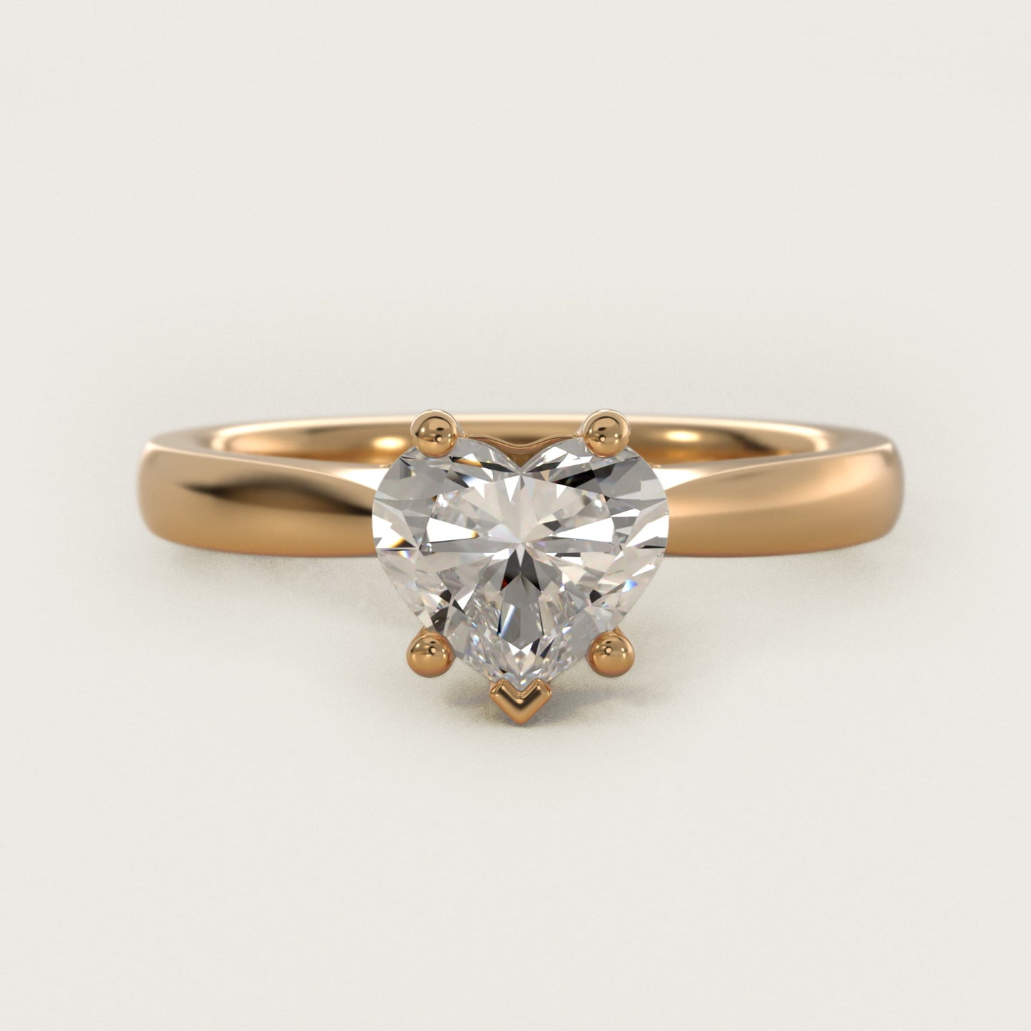 Tapered Solitaire Engagement Ring With Pav? Accent In 18k Yellow Gold By James Allen - Heart Center