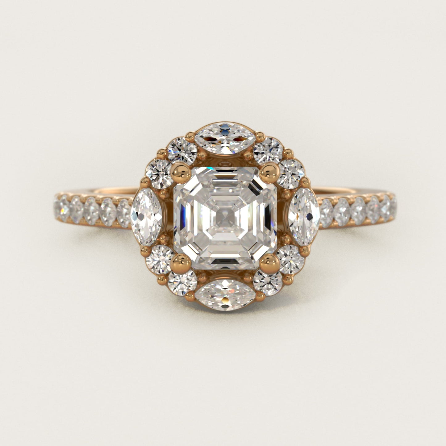 The Ritz Oval Halo Diamond Engagement Ring in 14K Yellow Gold (1/2 ct. tw.) - Asscher Center
