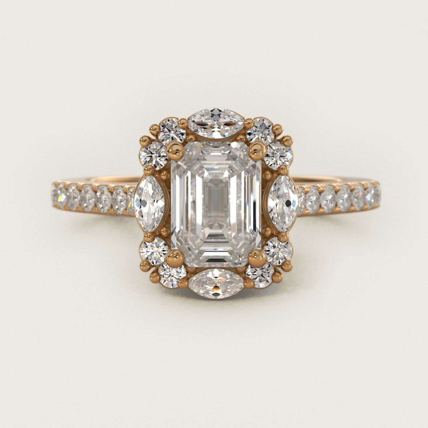The Ritz Oval Halo Diamond Engagement Ring in 14K Yellow Gold (1/2 ct. tw.) - Emerald Center