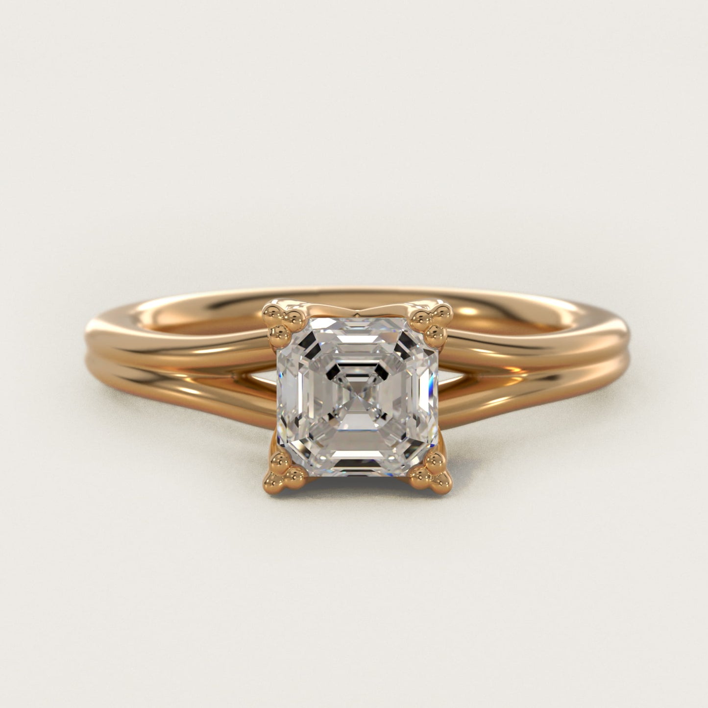 Woven Solitaire Engagement Ring In 14K Yellow Gold By James Allen - Asscher Center