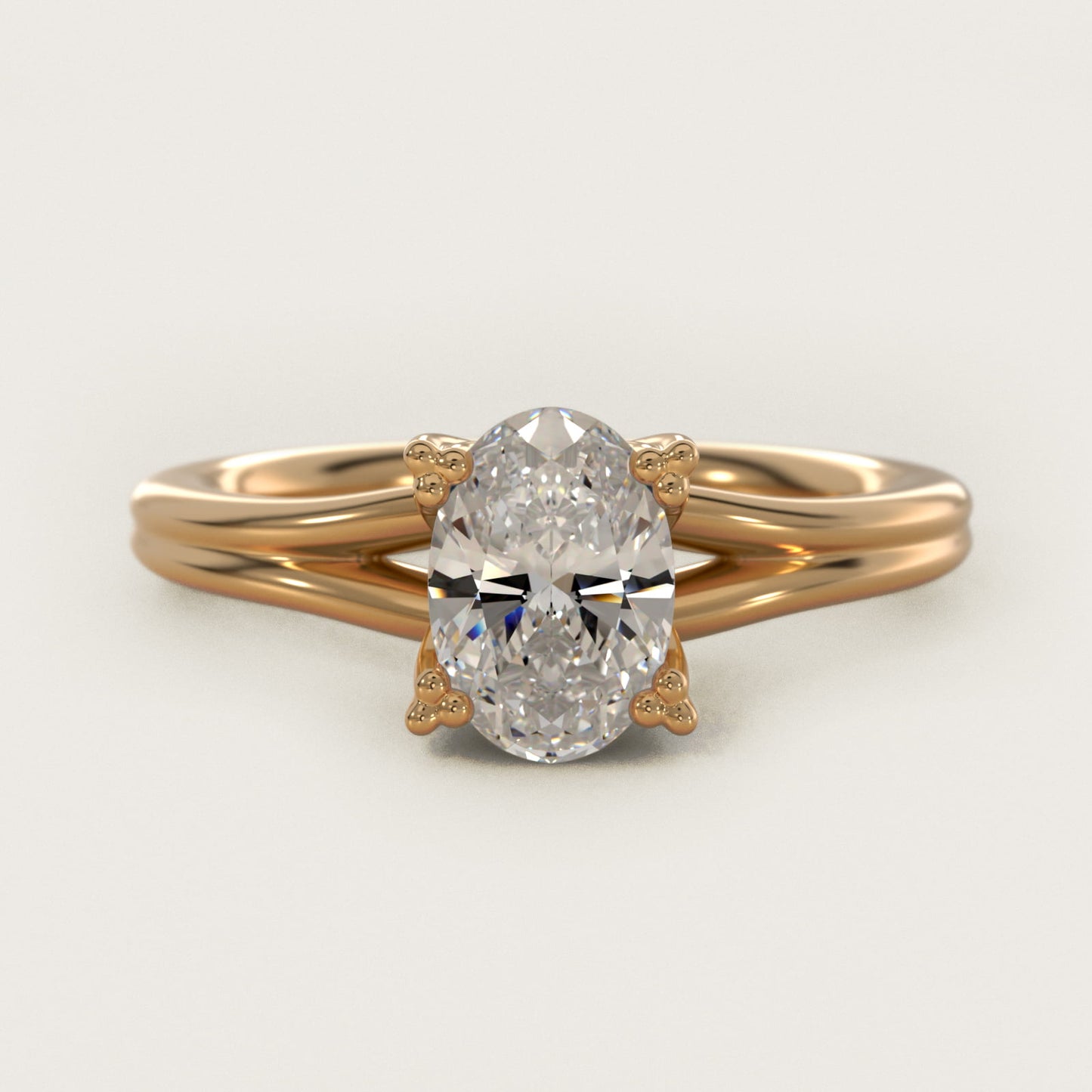 Woven Solitaire Engagement Ring In 14K Yellow Gold By James Allen - Oval Center