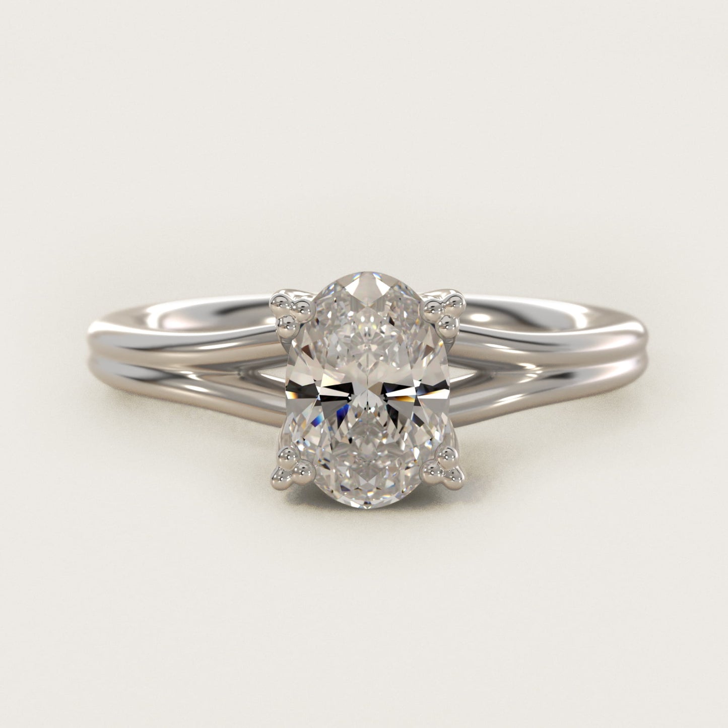 Woven Solitaire Engagement Ring In Platinum By James Allen - Oval Center