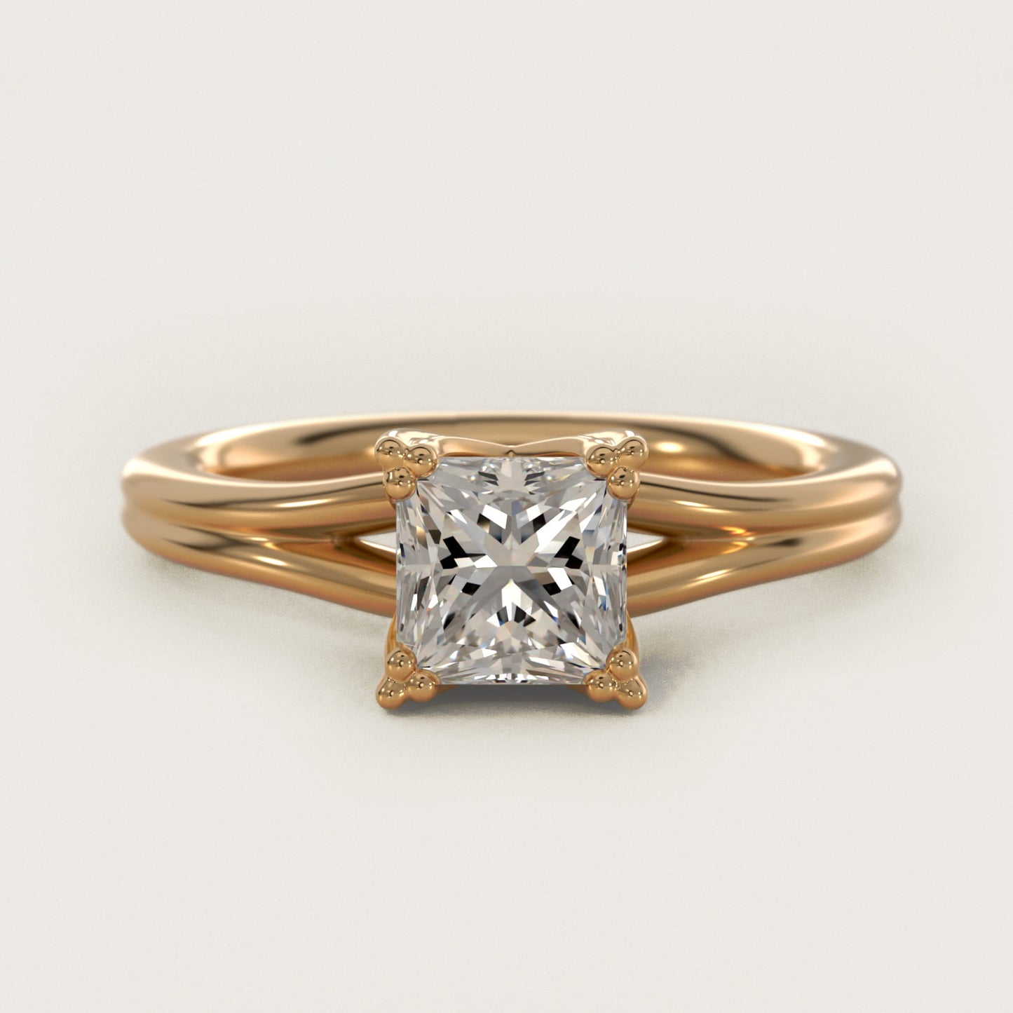 Woven Solitaire Engagement Ring In 14K Yellow Gold By James Allen - Princess Center
