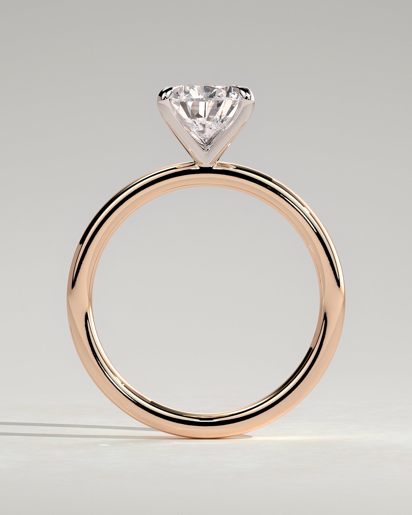 Alia - Pear Claw Solitaire Engagement Ring - Rose Two-Tone - Rose Two-Tone 2ct