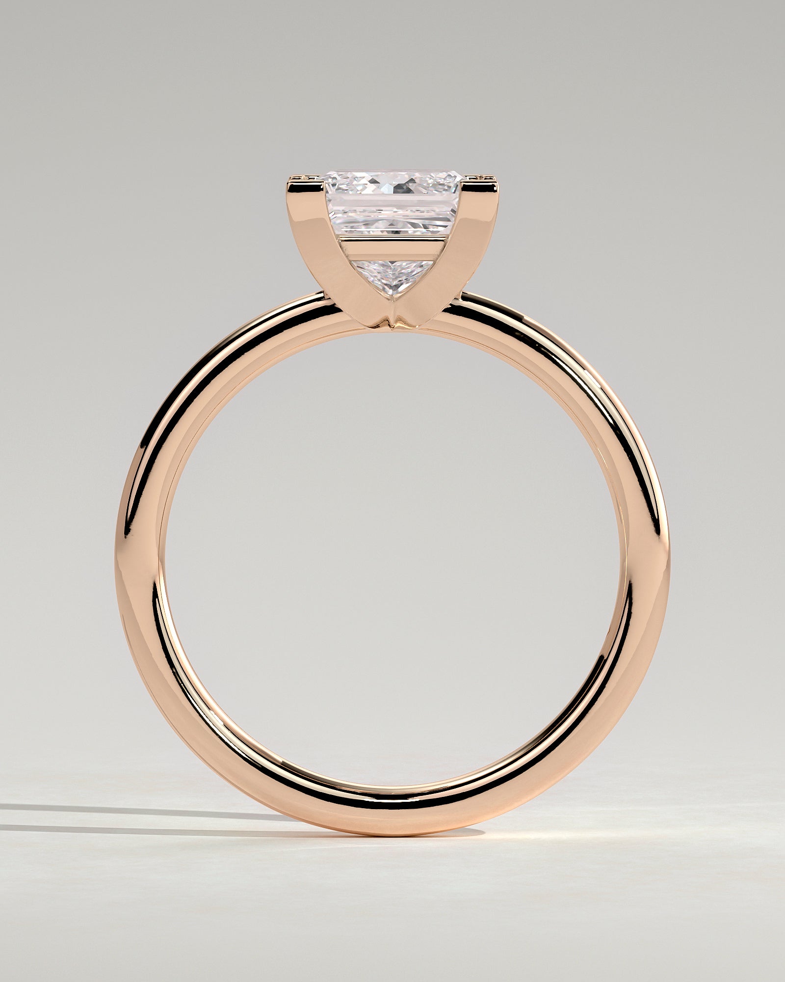 Glinda - Princess Claw Solitaire Engagement Ring - Rose Gold - Rose Gold 2ct