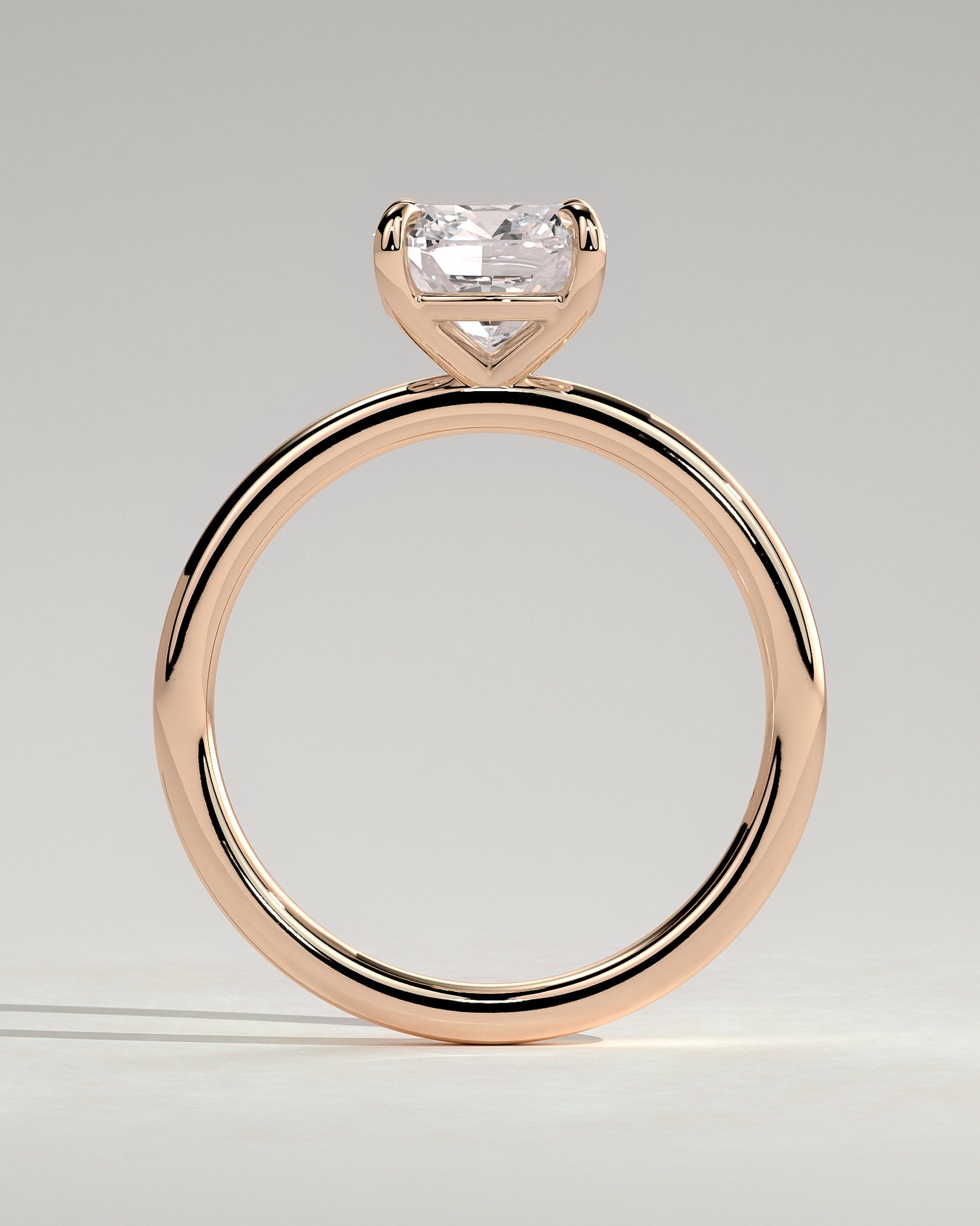 Hazel - Cushion Claw Solitaire Engagement Ring - Rose Gold - Rose Gold 2ct