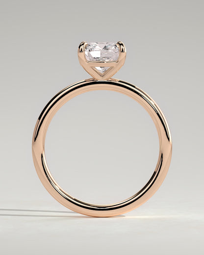 Hazel - Cushion Claw Solitaire Engagement Ring - Rose Gold
