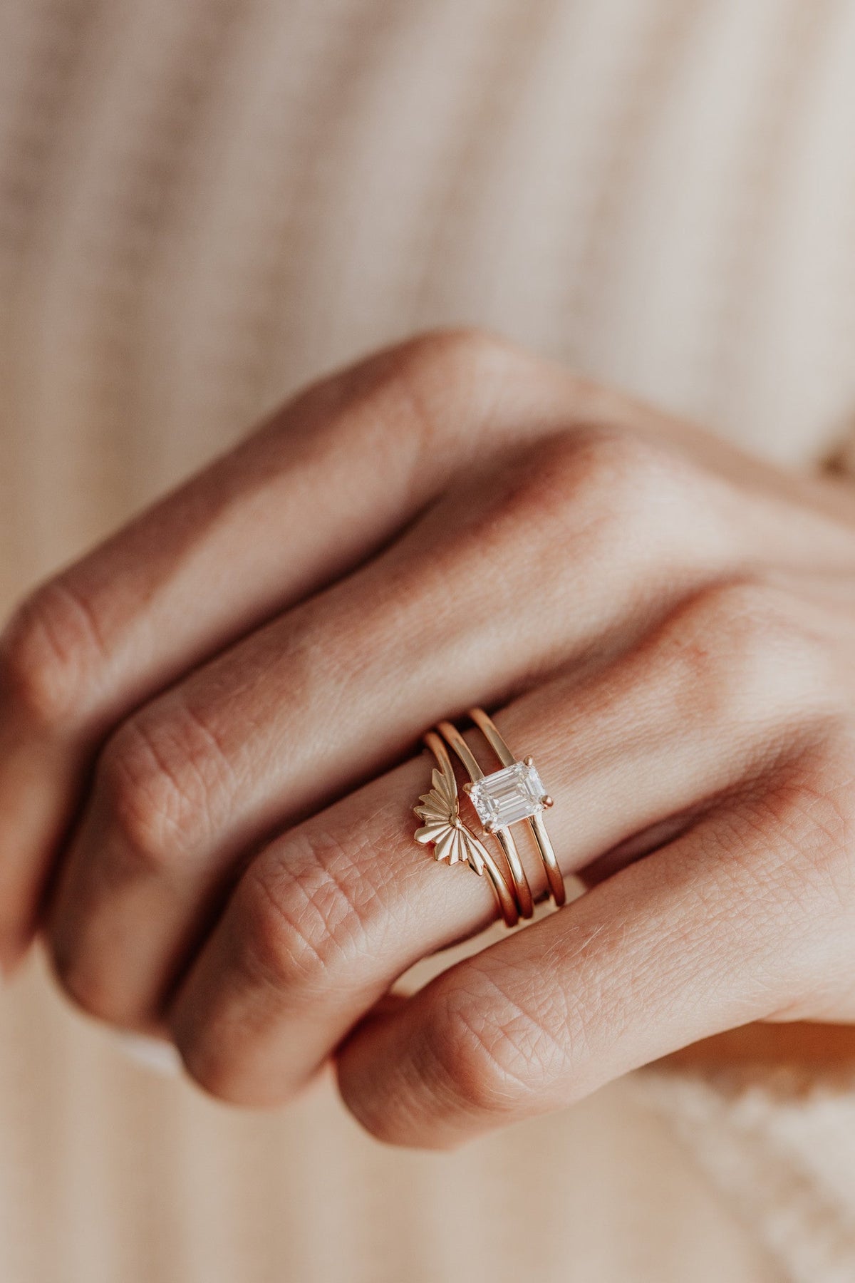 The Amanda Emerald Cut Solitaire
