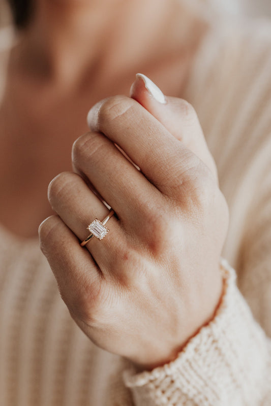 The Charlotte Emerald Cut Solitaire