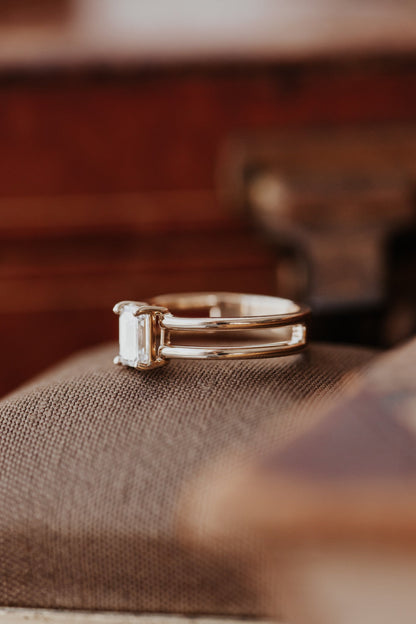 The Amanda Emerald Cut Solitaire