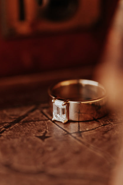 The Maya Emerald Cut Solitaire