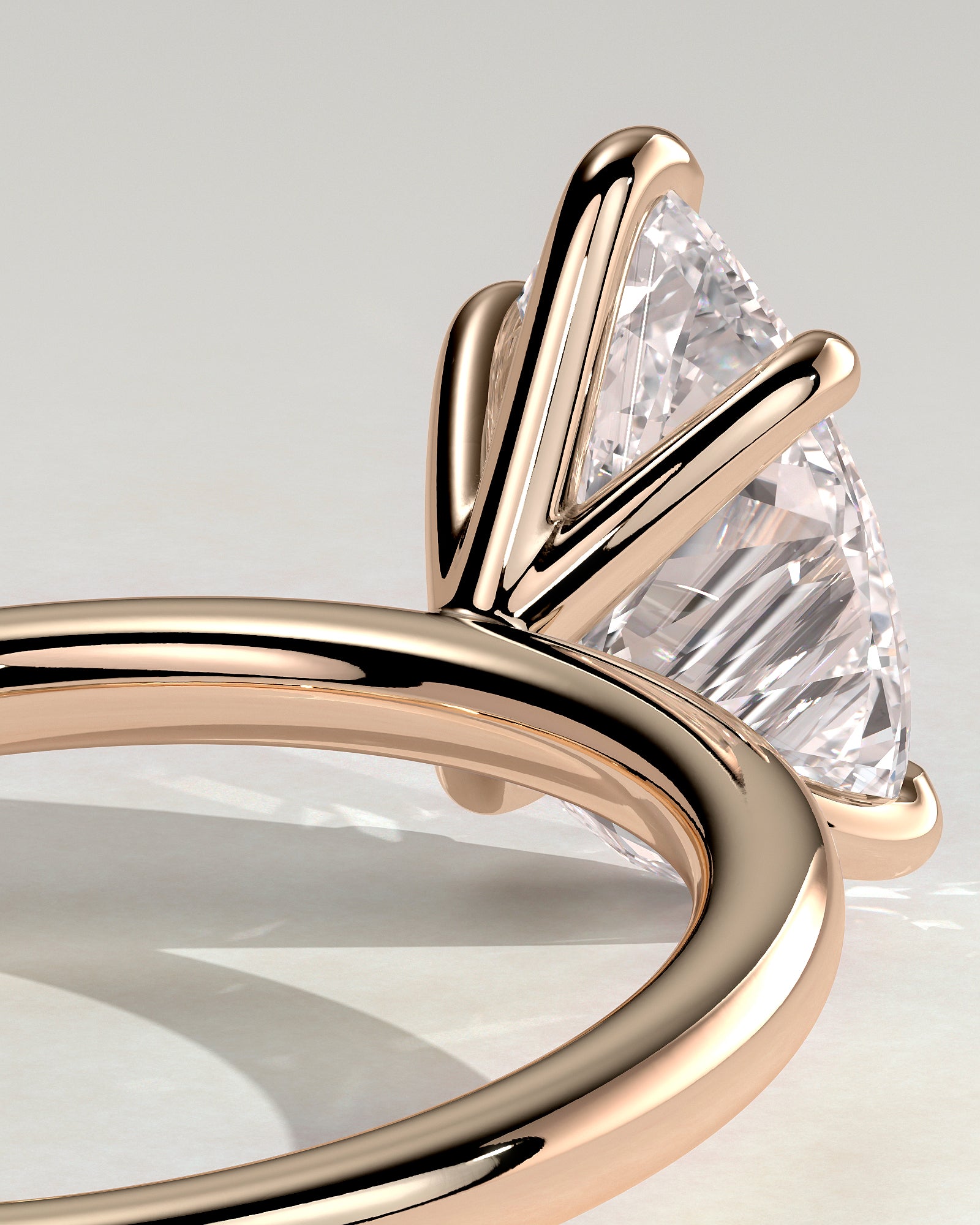 Alia - Pear Claw Solitaire Engagement Ring - Rose Gold - Rose Gold 2ct