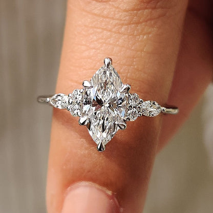 Lab Grown Marquise Diamond Ring In Muse Setting