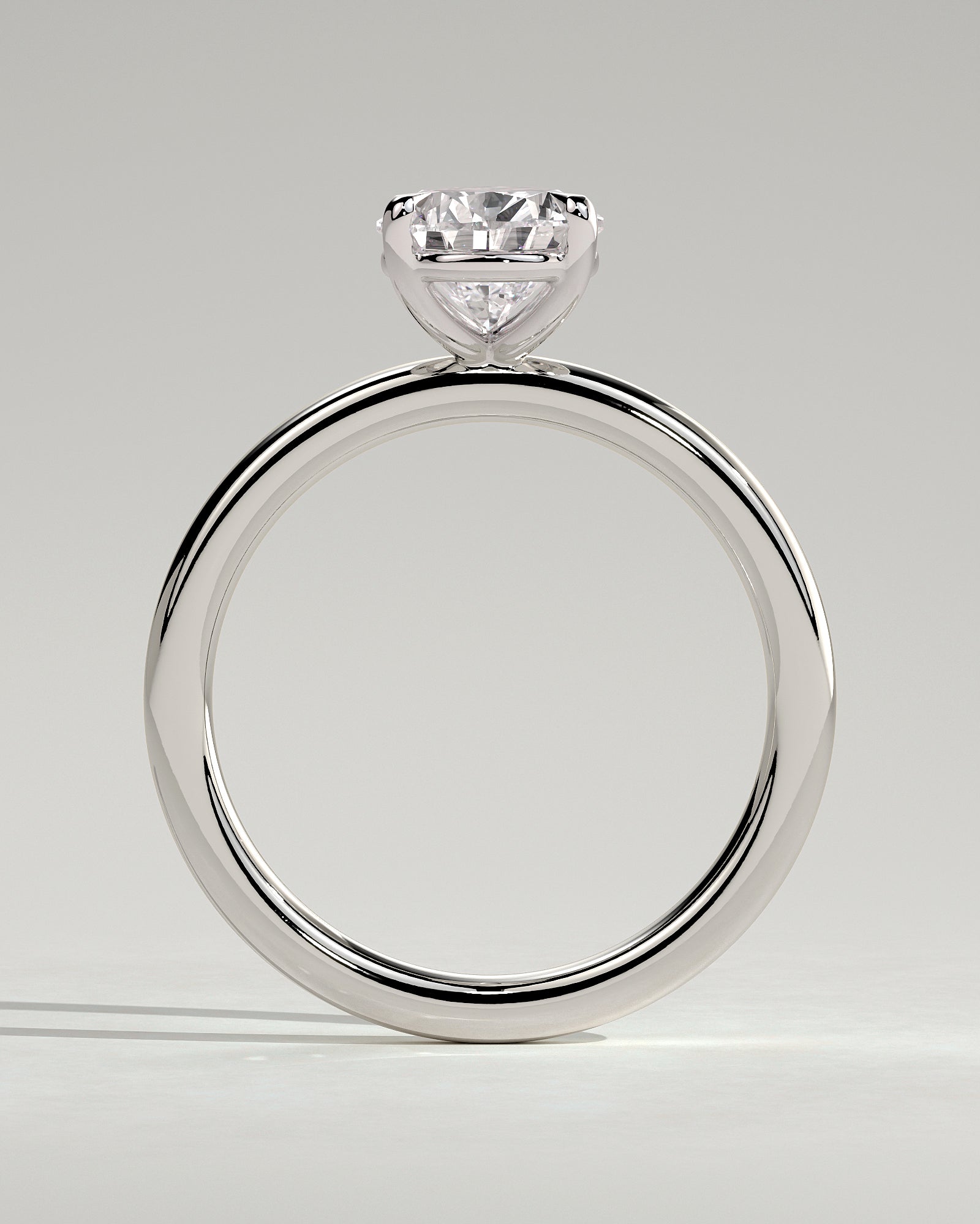 Amy - Pear Claw Solitaire Engagement Ring - Platinum - White Gold / Platinum 2ct