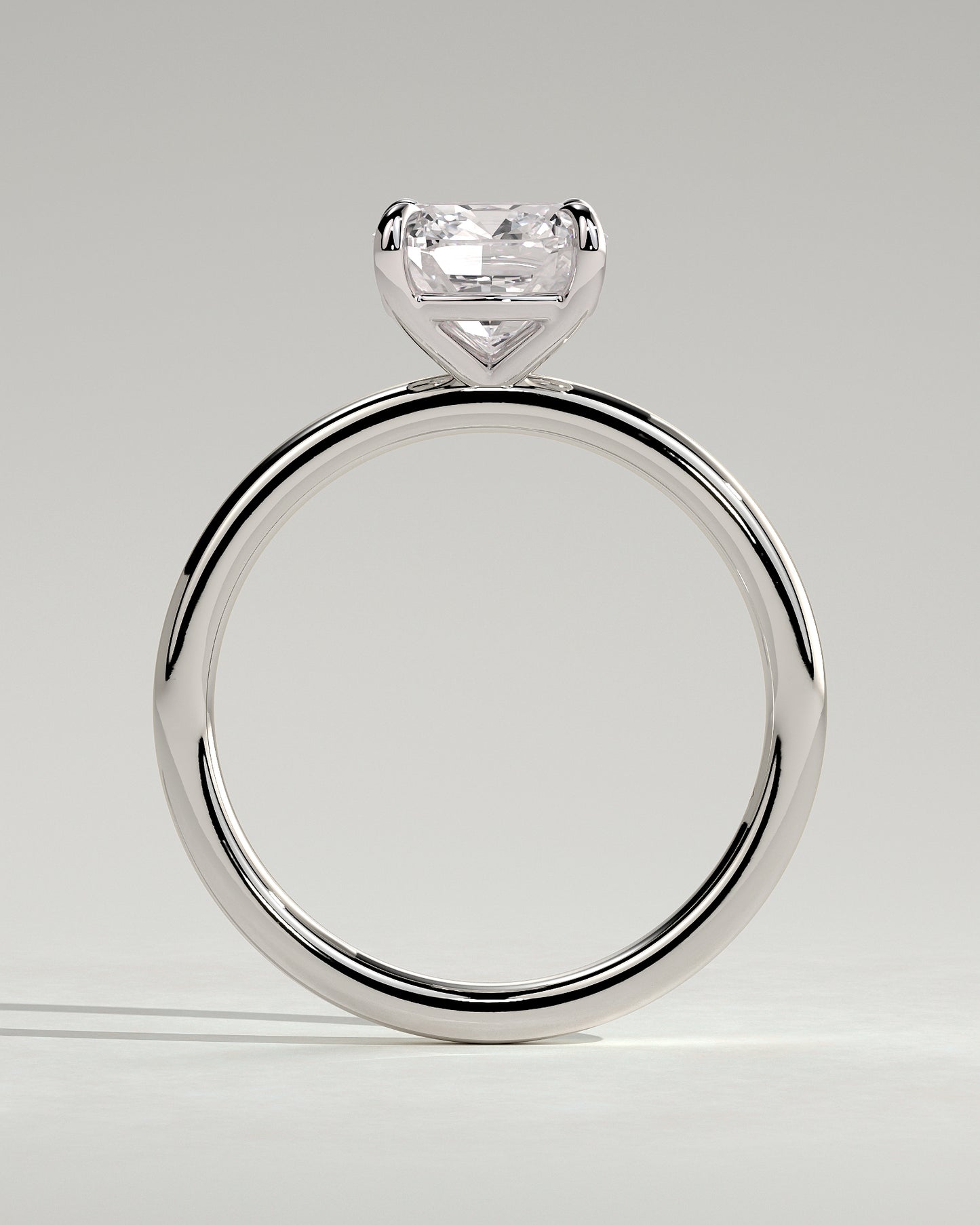 Hazel - Cushion Claw Solitaire Engagement Ring - Platinum - White Gold / Platinum 2ct