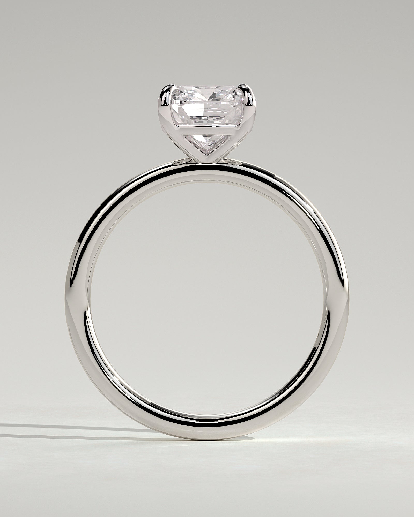 Hazel - Cushion Claw Solitaire Engagement Ring - Platinum - White Gold / Platinum 2ct