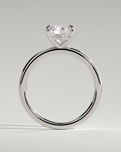 Hazel - Cushion Claw Solitaire Engagement Ring - Platinum