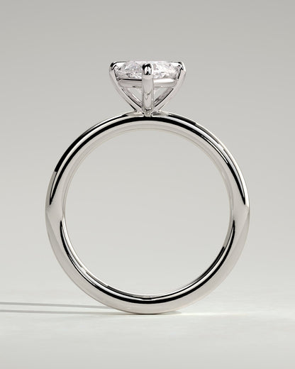 Genevieve - Marquise Claw Solitaire Engagement Ring - Platinum