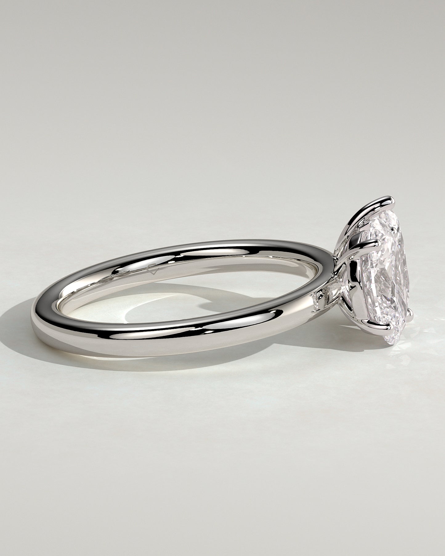 April - Pear and Oval Claw Toi et Moi Engagement Ring - Platinum - White Gold / Platinum 2ct