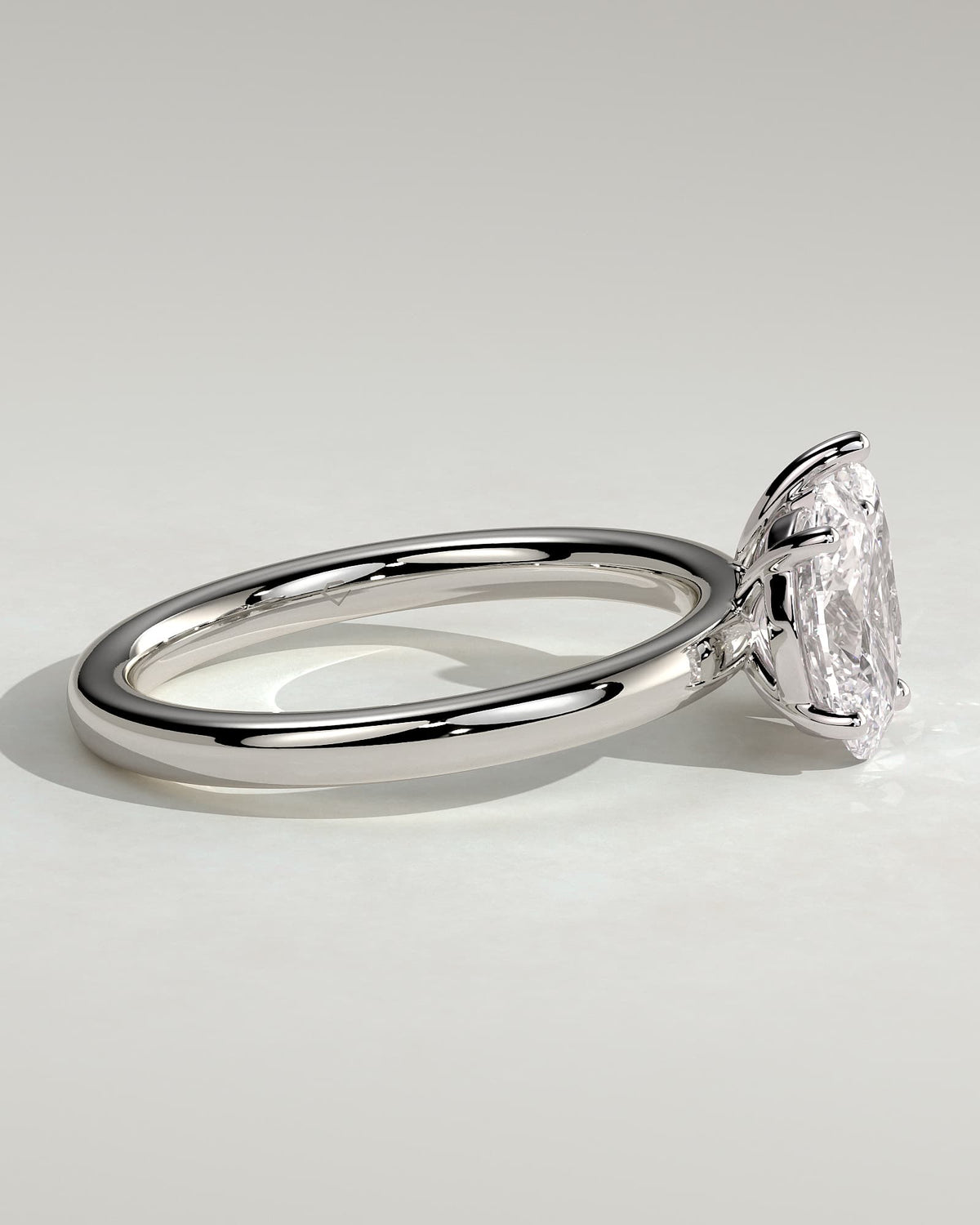 April - Pear and Oval Claw Toi et Moi Engagement Ring - White Gold - white gold - Lara Jewels