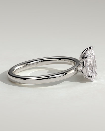 April - Pear and Oval Claw Toi et Moi Engagement Ring - White Gold - white gold - Lara Jewels