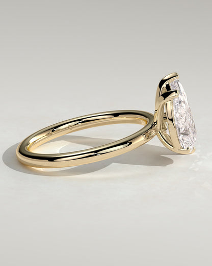 Dolly - Pear and Marquise Claw Toi et Moi Engagement Ring - Yellow Gold