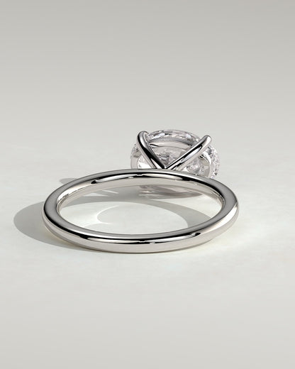 Dotti - Oval East West Claw Solitaire Engagement Ring - Platinum