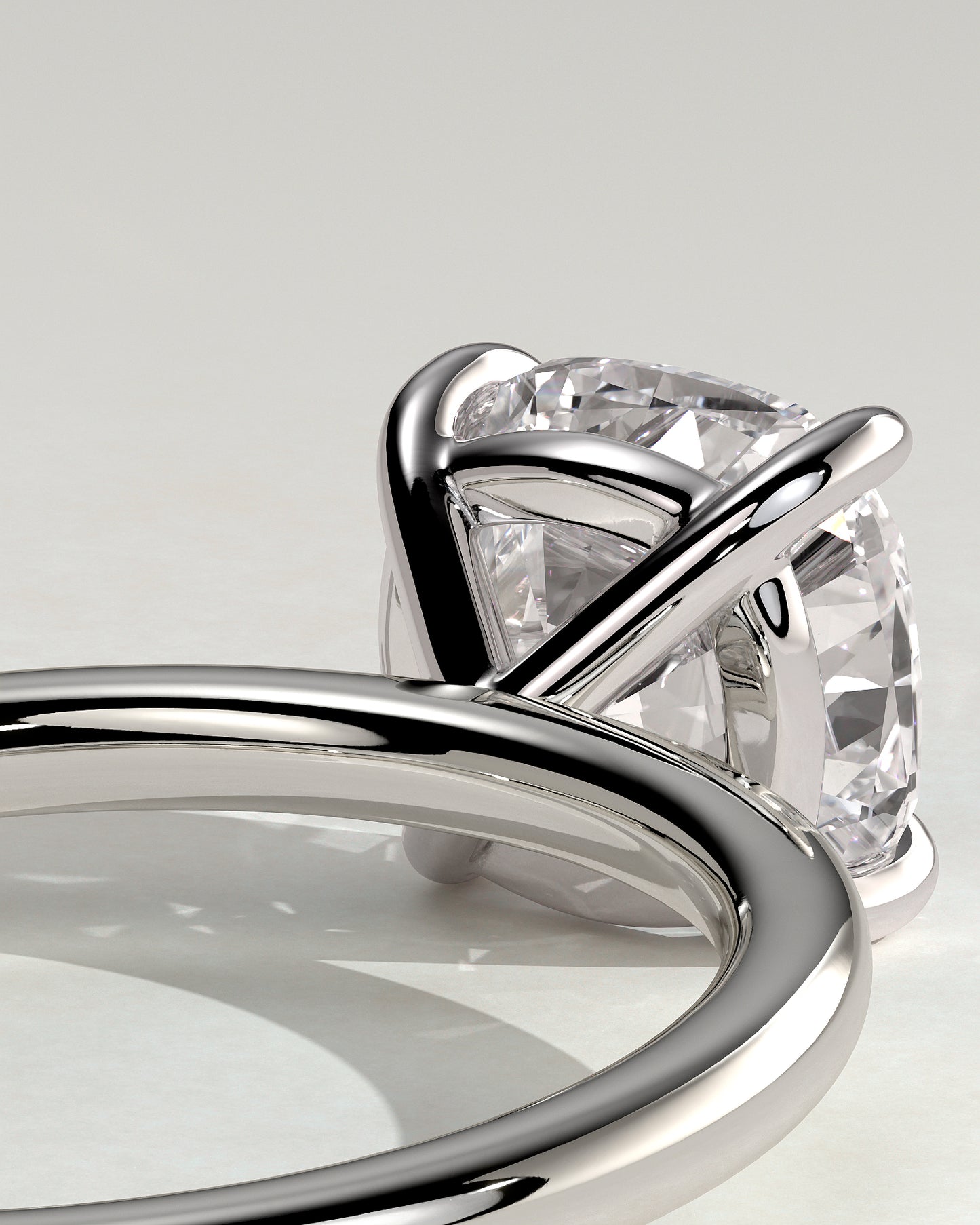 Hazel - Cushion Claw Solitaire Engagement Ring - Platinum - White Gold / Platinum 2ct