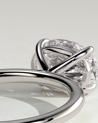 Dotti - Oval East West Claw Solitaire Engagement Ring - Platinum