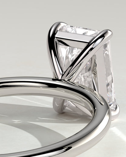 Judy - Radiant Claw Solitaire Engagement Ring - White Gold