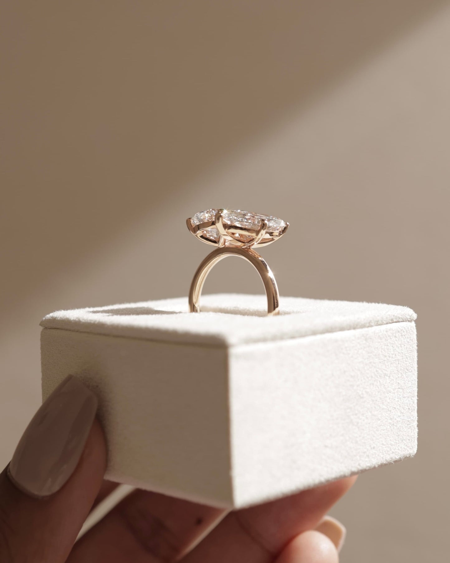 Dolly - Pear and Marquise Claw Toi et Moi Engagement Ring - Yellow Gold