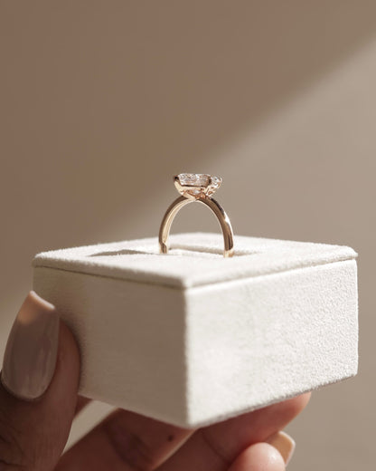 Sherry - Marquise Claw Solitaire Engagement Ring - Rose Gold
