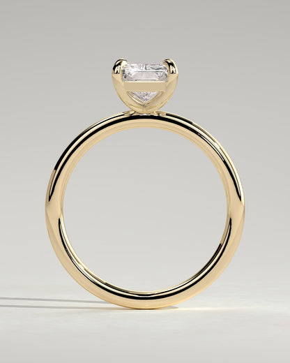 Judy - Radiant Claw Solitaire Engagement Ring - Yellow Gold